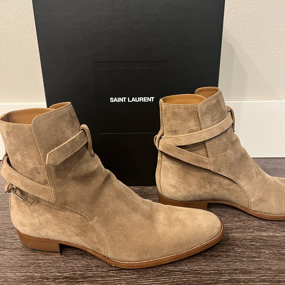 SAINT LAURENT WYATT JODHPUR BOOTS IN SUEDE